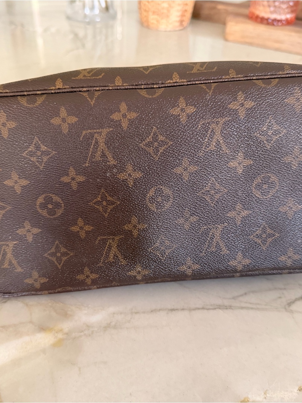 Louis Vuitton Brown Monogram Canvas Tote with Vachetta Trim - Picture 4 of 9